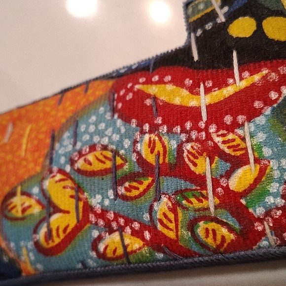 Anthropologie Boho Fabric Letter “u” or standing "n" wall decor corduroy - Picture 5 of 5